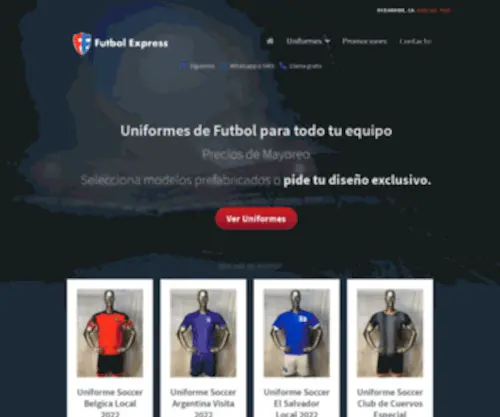 Futbolexpress.com(Uniformes de Futbol) Screenshot