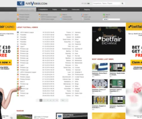 Futevideos.com(Últimos vídeos de futebol) Screenshot