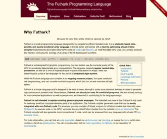 Futhark-Lang.org(Why Futhark) Screenshot