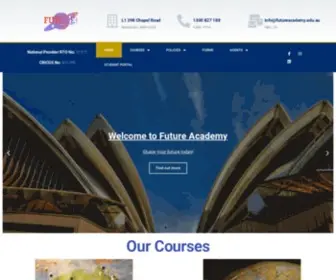 Futureacademy.edu.au(Future Academy Pty Ltd is a Registered Training Organisation (RTO)) Screenshot