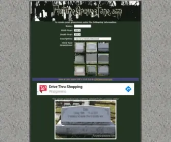 Futuregravestone.com(Gravestone Maker) Screenshot