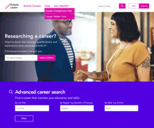 Futurelearncareers.com(How to Choose a Career) Screenshot