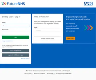 Future.nhs.uk(FutureNHS Collaboration Platform) Screenshot