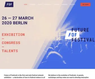 Futureoffestivals.com(Future of Festivals) Screenshot