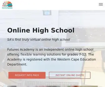 Futuresacademy.co.za(SA's first truly virtual online high school Futures Academy) Screenshot