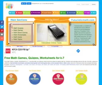 Futuristicmath.com(Free Math Games) Screenshot