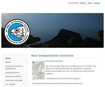 FV-Werdenberg.ch(Fischereiverein, Fischen, Forellen, WBK, Binnenkanal, Tageskarten, Gastfischer) Screenshot