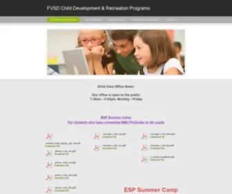 FVSDchildcareprograms.com(FVSD Child Development & Recreation Programs) Screenshot