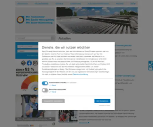 FVSHKBW.de(Fachverband Sanitär Heizung Klima Baden Württemberg) Screenshot