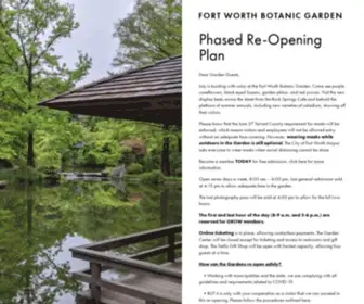 FWBG.org(Fort Worth Botanic Garden) Screenshot