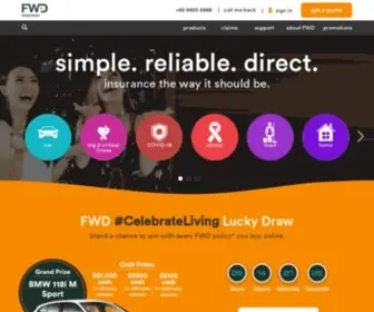 FWD.com.sg(Fwd is singapore’s leading digital insurer) Screenshot