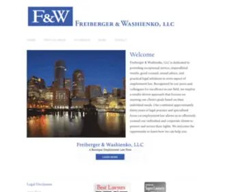 Fwlawboston.com(Freiberger & Washienko) Screenshot