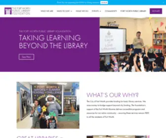 Fwlibraryfoundation.org(Taking Learning Beyond the Library) Screenshot