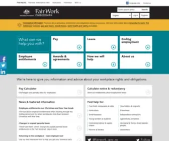 Fwo.gov.au(The Fair Work Ombudsman website) Screenshot