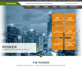 Fwpower.co.uk(Diesel generators you can rely on by FW Power) Screenshot