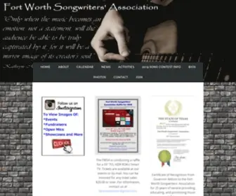 Fwsa.com(Fort Worth Songwriters Association Original Music) Screenshot