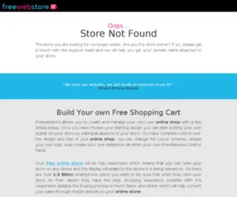 FWscart.com(Create your own free shop with Freewebstore) Screenshot