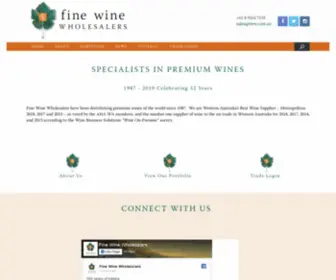 FWW.com.au(Fine Wine Wholesalers is a supplier of premium wines to outlets licensed to sell liquor) Screenshot