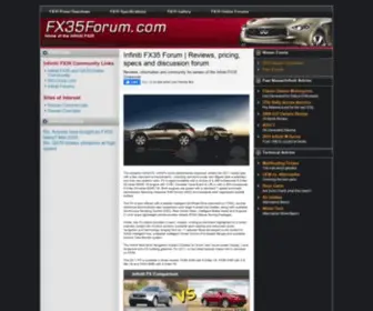 FX35Forum.com(Infiniti FX35 forum) Screenshot
