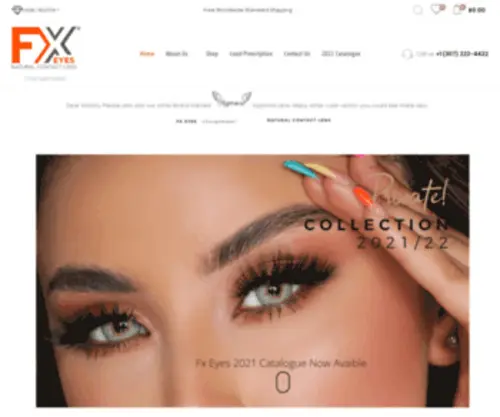 Fxeyeslens.com(Naturel Color Contact Lens) Screenshot