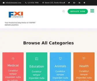 Fxilogistics.com("Your Trusted Executing Partner In" EXPORT) Screenshot