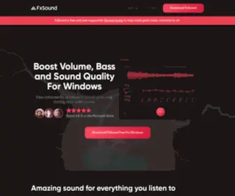 Fxsound.com(Boost Volume and Sound Quality on Your PC) Screenshot