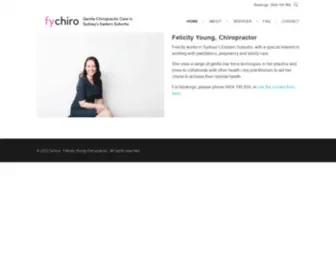 FYchiro.com.au(Gentle Chiropractic Care in Sydney’s Eastern Suburbs) Screenshot