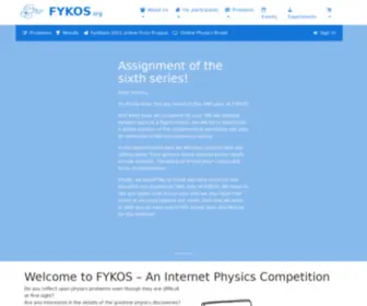 Fykos.org(Start) Screenshot