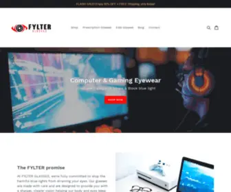 FYlterglasses.com(Create an Ecommerce Website and Sell Online) Screenshot