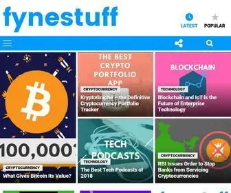 Fynestuff.com(Cryptocurrency and Technology News) Screenshot
