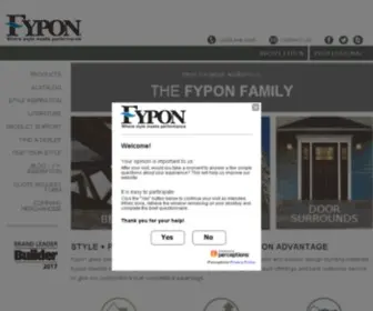 Fypon.com(Decorative Polyurethane Millwork) Screenshot