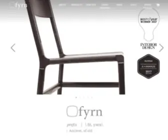 FYRN.com(High-quality furniture made in San Francisco) Screenshot
