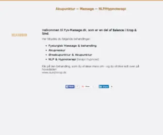 FYS-Massage.dk(Fysiurgisk Behandling i Risskov/Eg) Screenshot