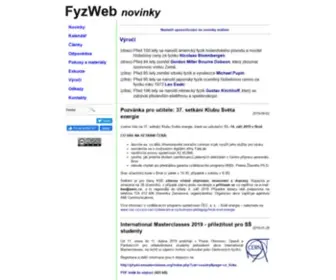 FYzweb.cz(Věda) Screenshot