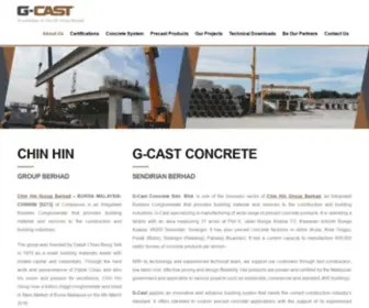 G-Cast.com.my(G-CAST CONCRETE SDN BHD (a subsidiary of Chin Hin Group)) Screenshot