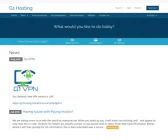 G1Hosting.net(Portal Home) Screenshot