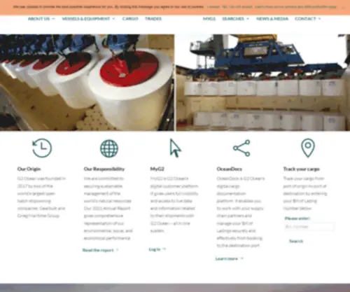 G2Ocean.com(G2 ocean is a joint venture of two of the world’s leading breakbulk and bulk shipping companies) Screenshot