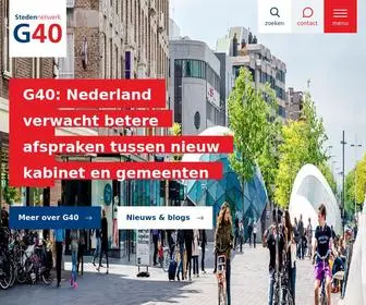 G40Stedennetwerk.nl(G40 Stedennetwerk) Screenshot