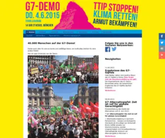 G7-Demo.de(Großdemonstration am 4. Juni 2015 in München) Screenshot