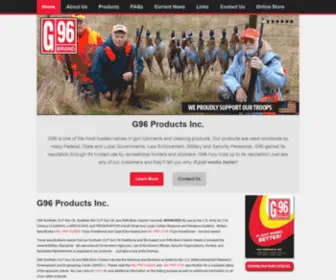 G96.com(Gun Lubricants & Cleaning Products for Firearms) Screenshot