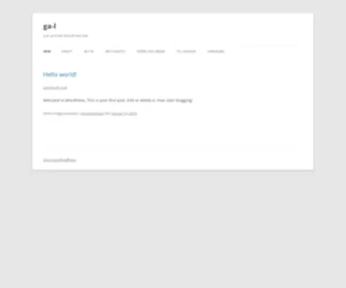 GA-L.se(Just another WordPress site) Screenshot