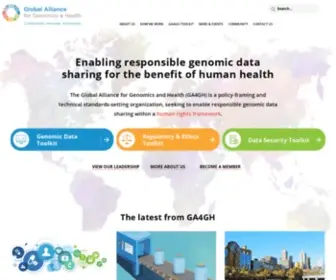 GA4GH.org(Global Alliance for Genomics and Health) Screenshot