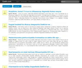 Gaafo.com(Somalia News Headlines On) Screenshot