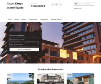 Gaant.com.mx(Bienvenido a Gaant Grupo Inmobiliario) Screenshot