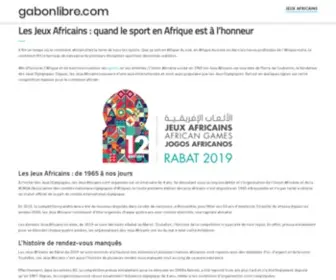 Gabonlibre.com(Les Jeux Africains ) Screenshot