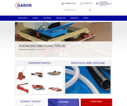 Gabor.com.pl(Transport maszyn) Screenshot