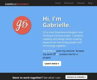 Gabriellebhagwat.com(Portfolio of UX/UI Designer Gabrielle Bhagwat) Screenshot