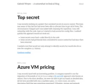 Gabrielweyer.net(A somewhat technical blog) Screenshot