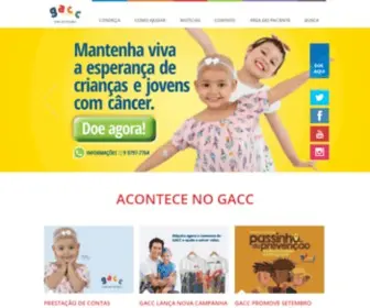 Gacc.com.br(Grupo de Assistência à Criança com Câncer) Screenshot