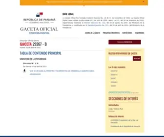 Gacetaoficial.gob.pa(Gaceta Oficial Digital) Screenshot